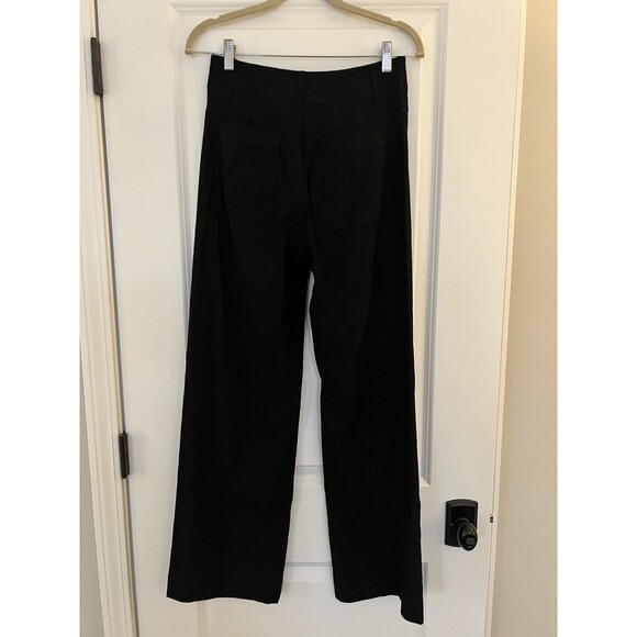 Anthropologie Black Full Length Wide Leg Colette Pants Size 28 EUC - Picture 7 of 10